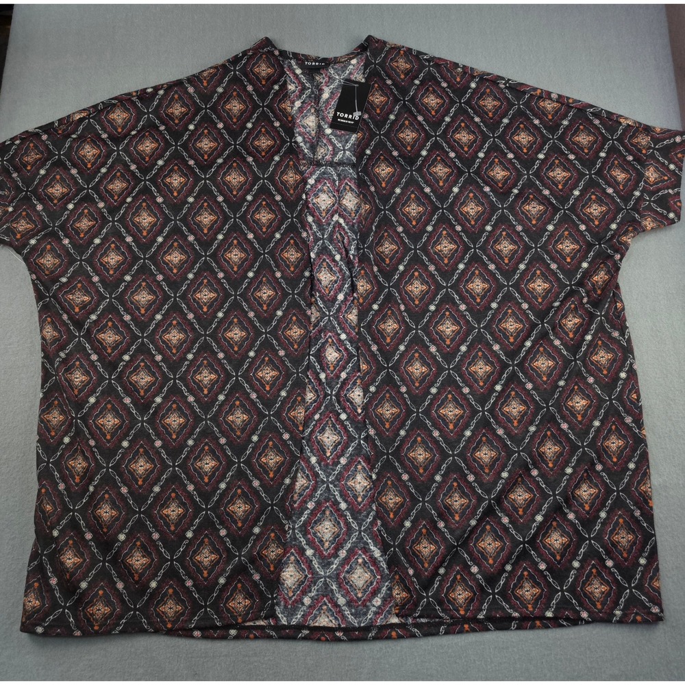 Torrid Boho / Southwestern vibe Open Cardigan Geometric‎ Print Womens 0